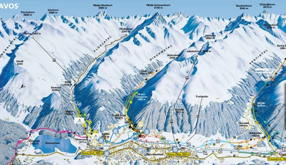 Loipenplan Davos Klosters